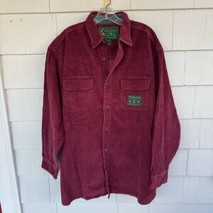 Abercrombie & Fitch Vintage The Ranger Shirt Maroon Red size Large